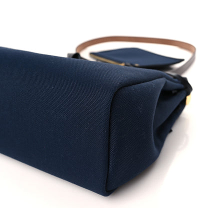 Hermes Military Toile Vache Hunter Herbag Zip Retourne 31 PM Bleu Indigo Black 10 of 10