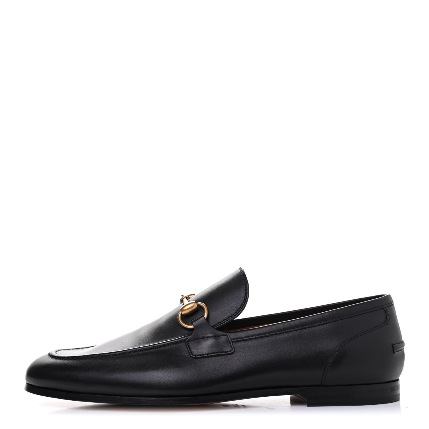 Gucci Calfskin Horsebit Mens Jordaan Loafers 7.5 Black 1 of 4