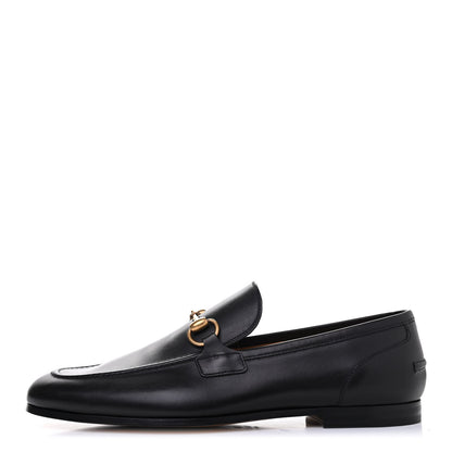 Gucci Calfskin Horsebit Mens Jordaan Loafers 7.5 Black 1 of 4