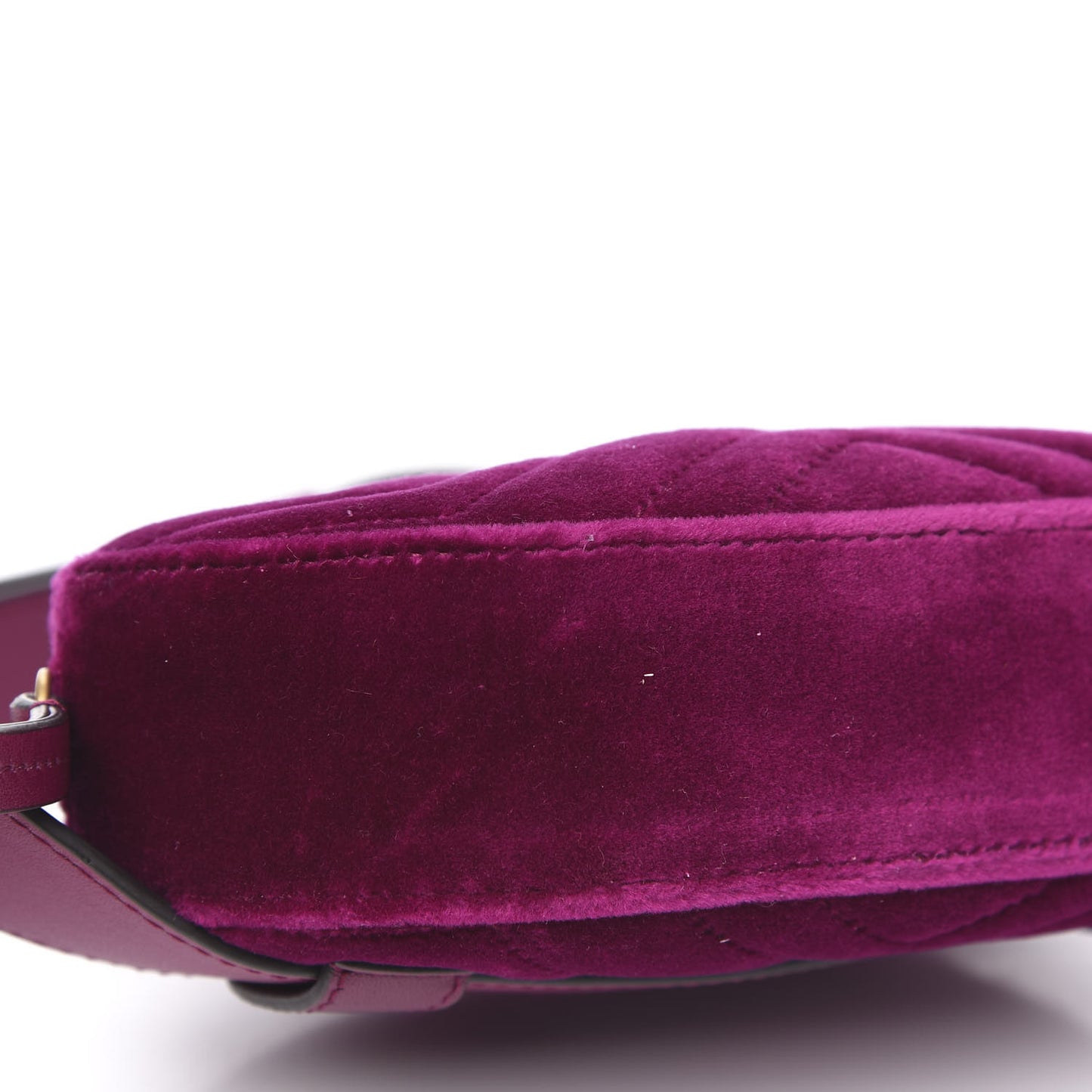 Velvet Matelasse GG Marmont Belt Bag 85 34 Fuchsia Violet Cyclamen