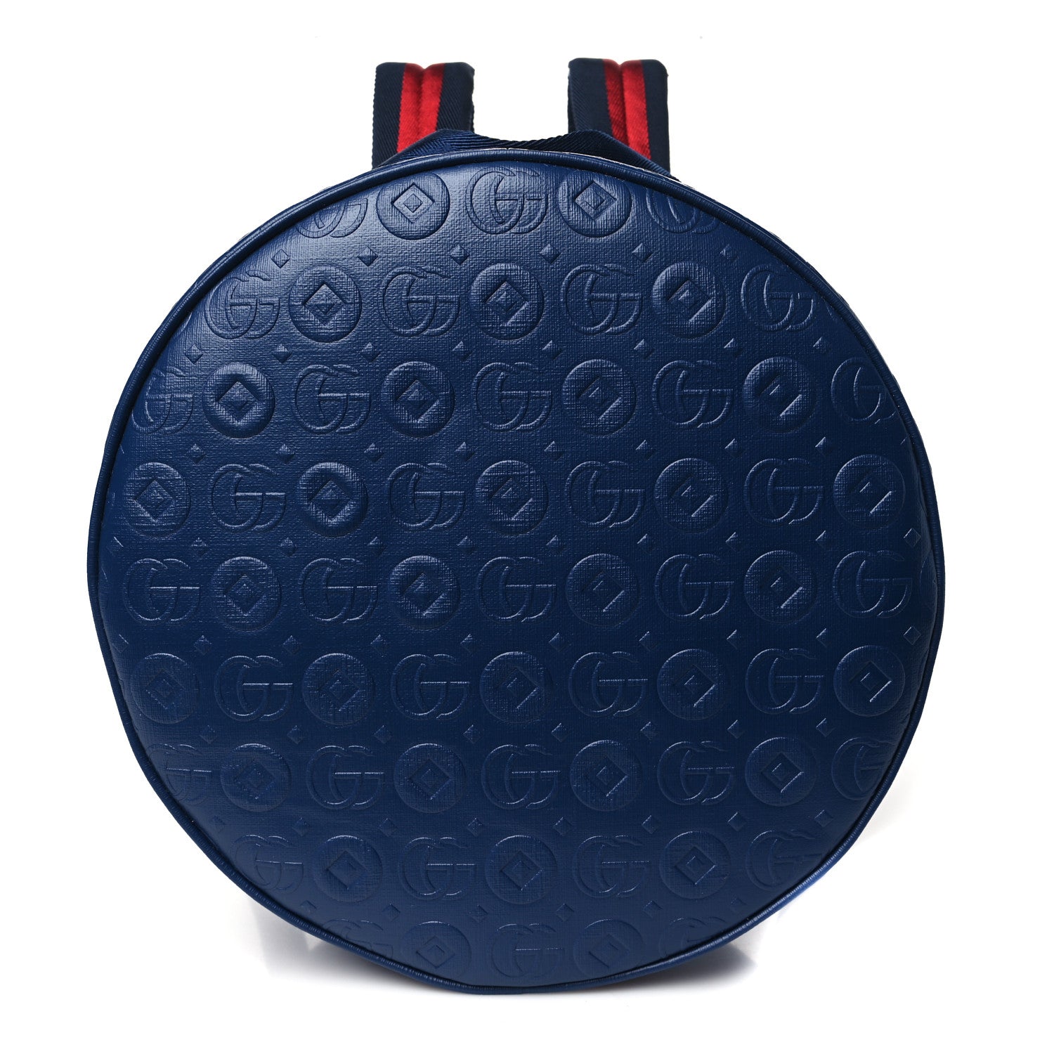 Gucci Textured Dollar Calfskin Web Debossed GG Kids Backpack Blue Agata 1 of 10
