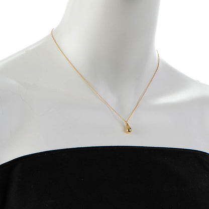 Tiffany 18K Yellow Gold 12mm Elsa Peretti Teardrop Pendant Necklace 2 of 7