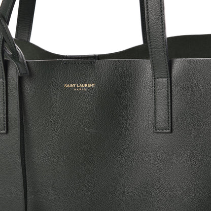 Saint Laurent Calfskin Large Shopping Tote Dark Green 9 of 11