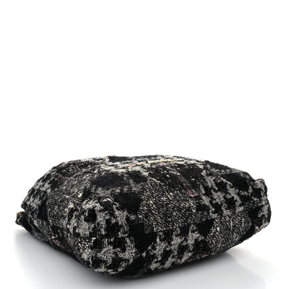 Chanel Tweed Patchwork Quilted Chanel 22 Black Grey Pink 5 of 11