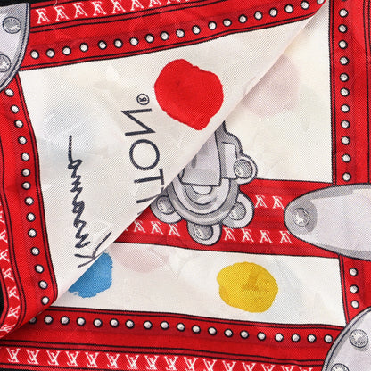 Louis Vuitton LV X YK Silk Monogram Dots Scarf 90 White 4 of 4