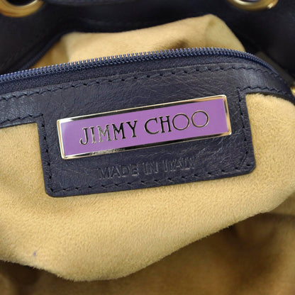 Jimmy Choo Crinkled Patent Ring Hobo Blue 8 of 9