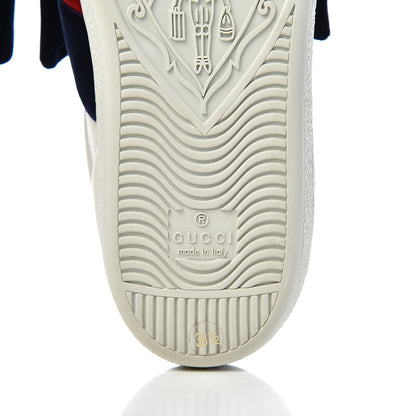Gucci Calfskin Velvet Womens Bow Ace Sneakers 38.5 White 7 of 10