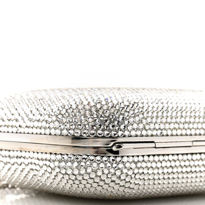 Judith Leiber Swarovski Crystal Minaudiere Clutch Silver 8 of 11