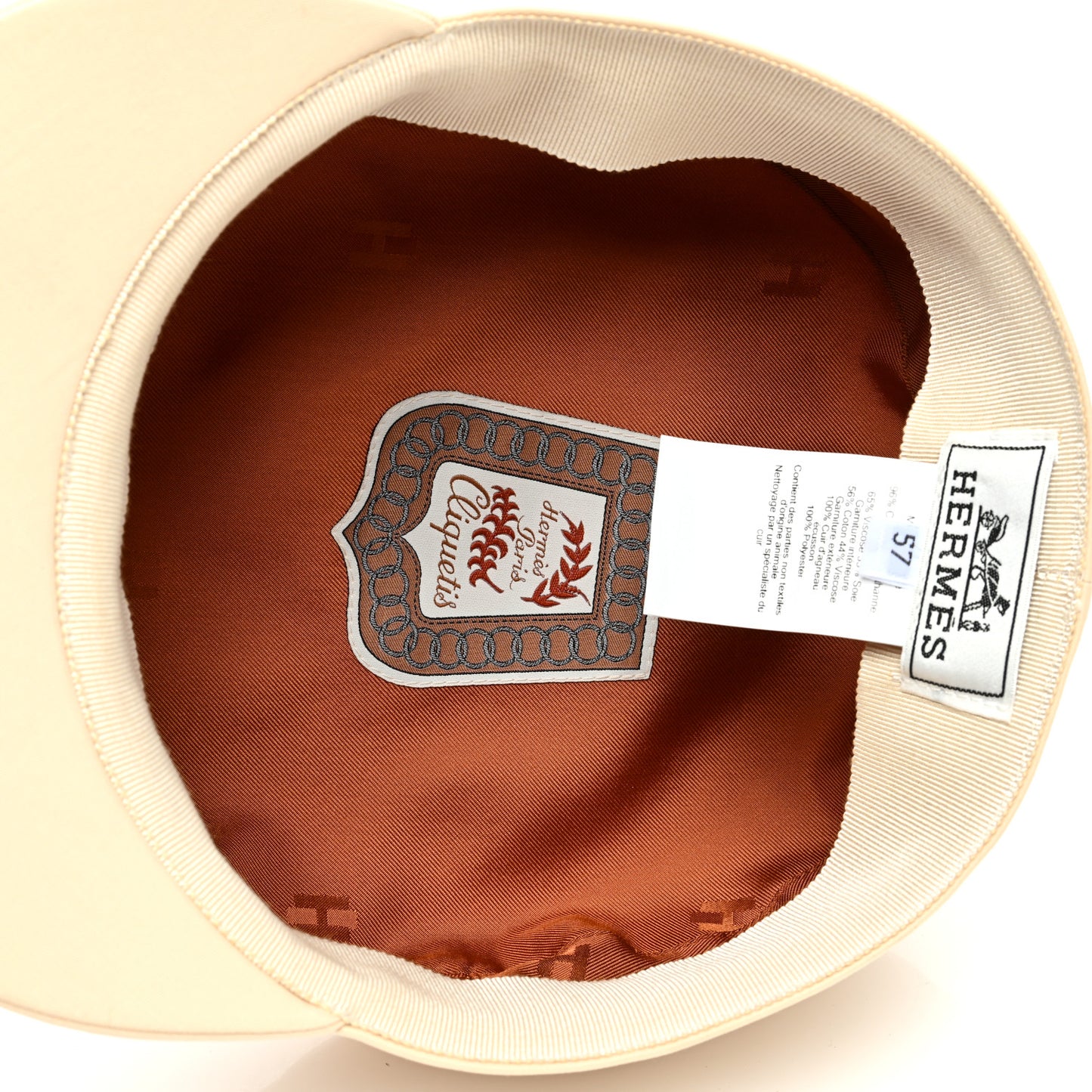 Double Linen Twill Casquette Cabourg Cliquetis Cap 57 White Creme