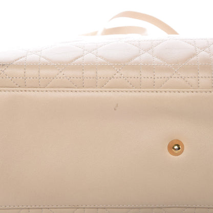 Christian Dior Lambskin Cannage Large Lady Dior Beige 12 of 16