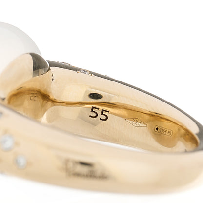 Pomellato 18K White Gold Diamond White Quartz Iconica Ring 55 7.25 6 of 9