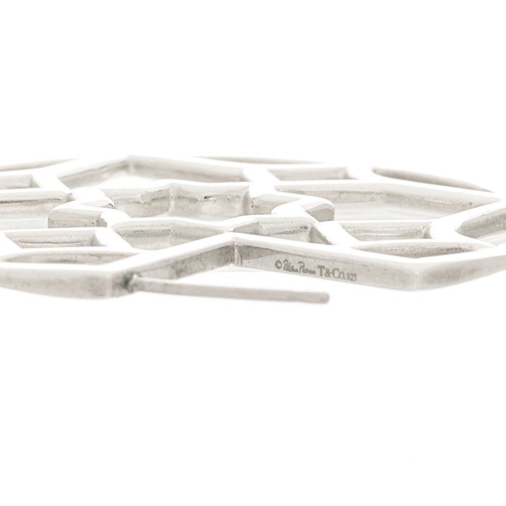 Tiffany Sterling Silver Paloma Picasso Marrakesh Hoop Earrings 3 of 3