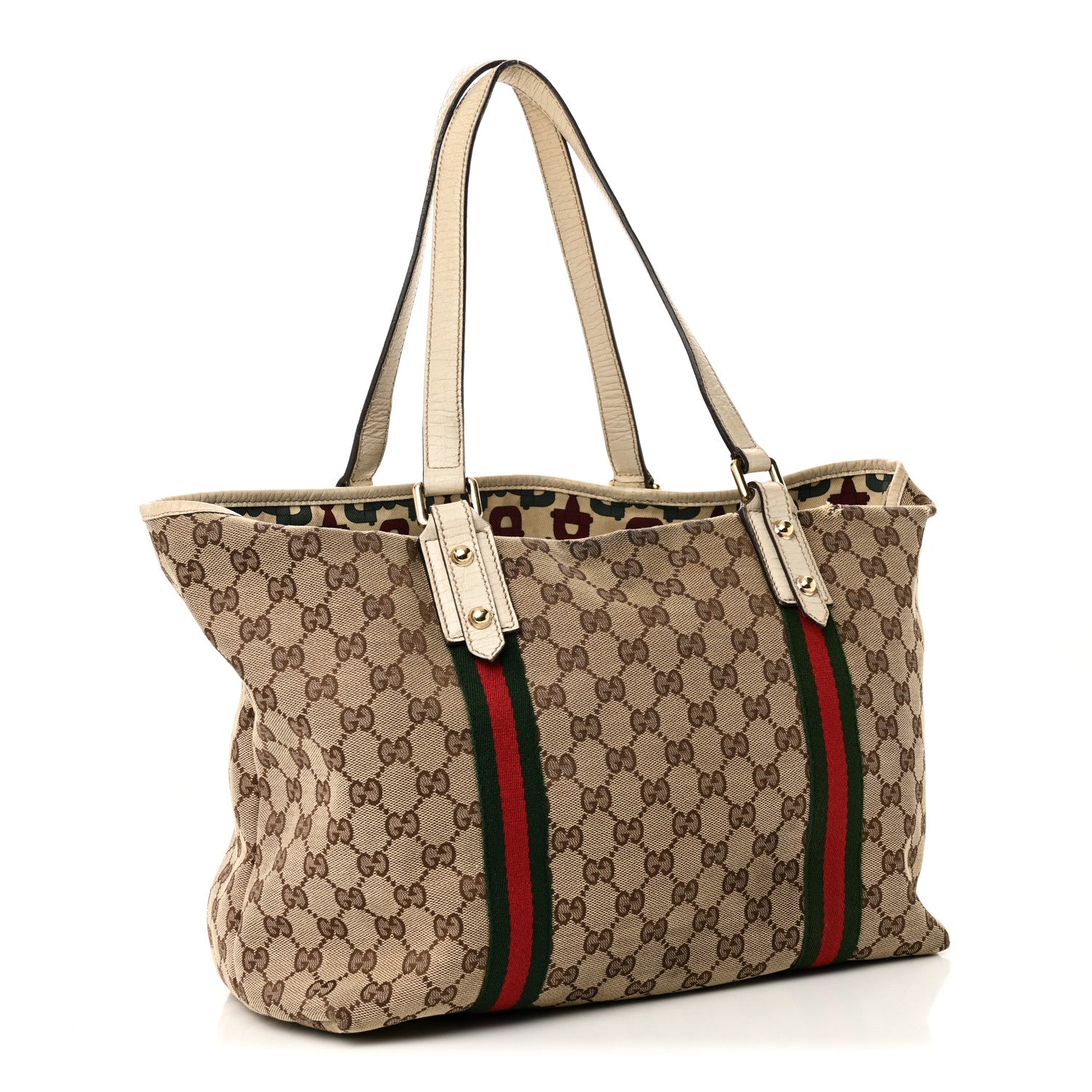 Gucci Monogram Large Jolicoeur Tote White 3 of 13