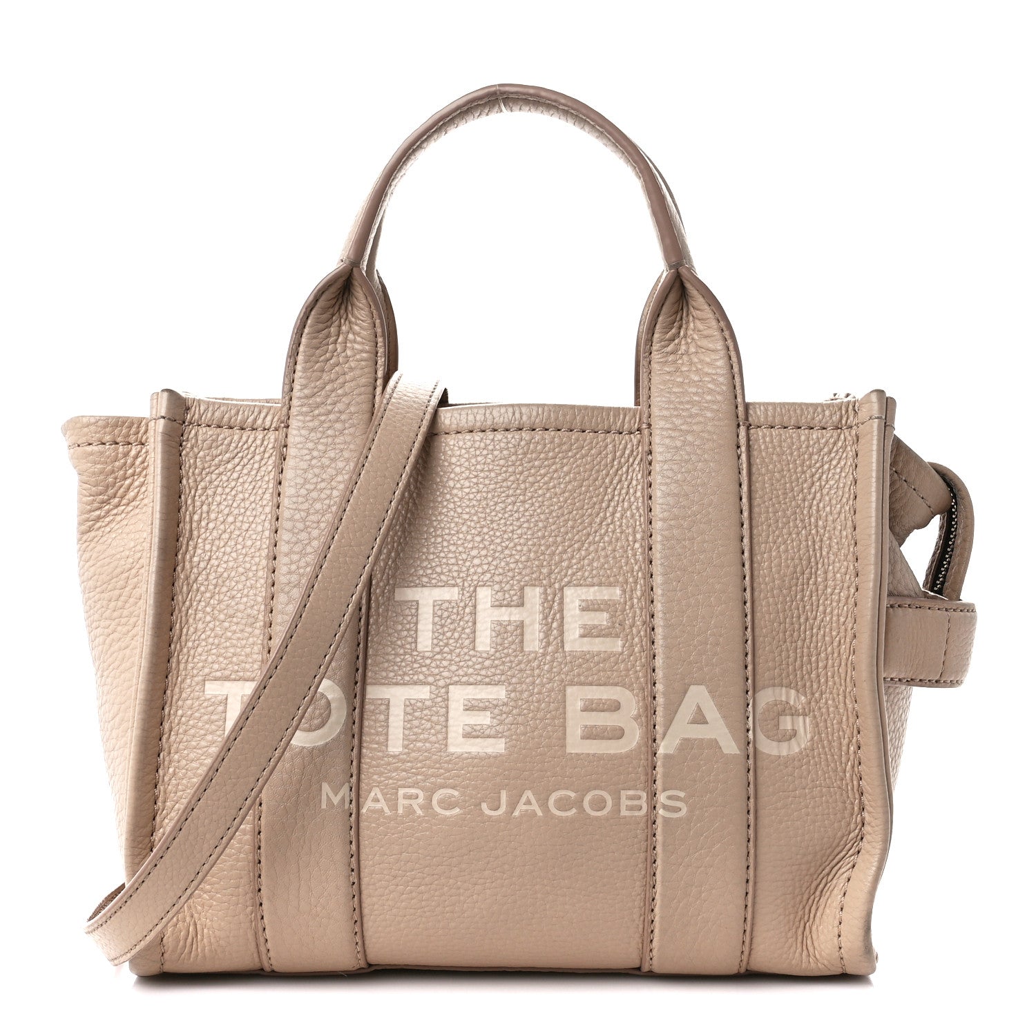Marc Jacobs Grained Calfskin Small The Tote Bag Twine 1 of 15