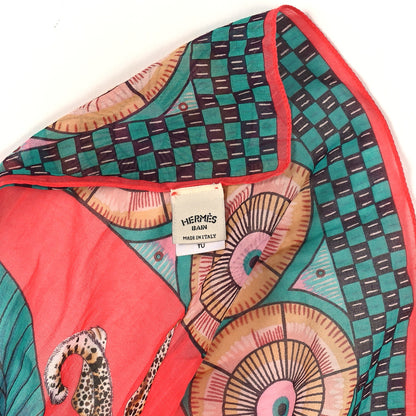 Hermes Cotton Printed Savana Dance Beach Pareo Sorbet 3 of 3