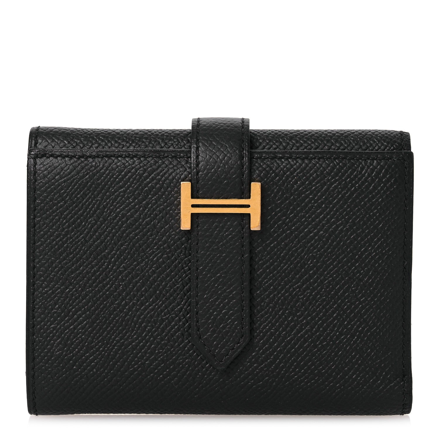 Hermes Epsom Tri-Fold Compact Bearn Wallet Black 1 of 14