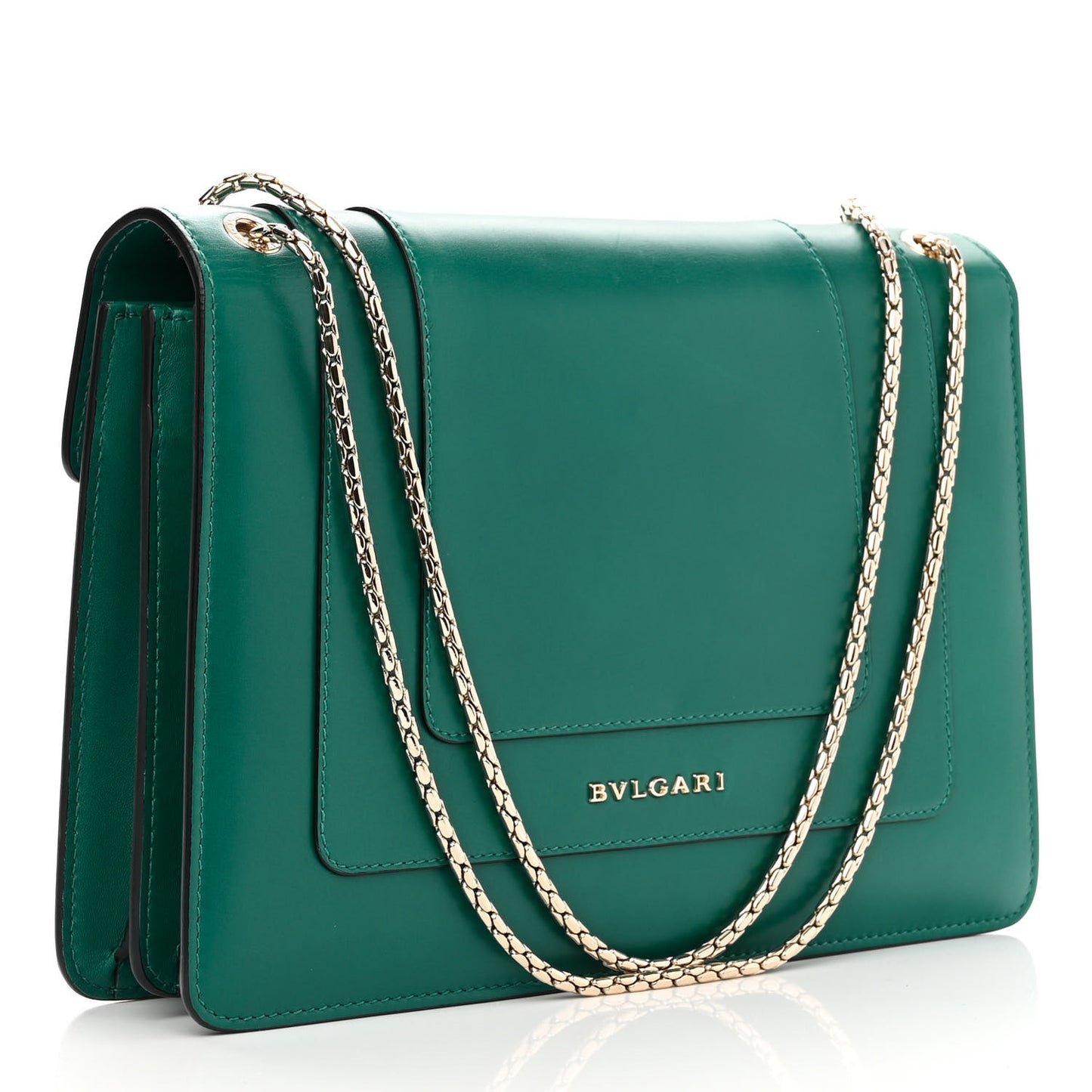 Calfskin Serpenti Forever Shoulder Bag Emerald Green