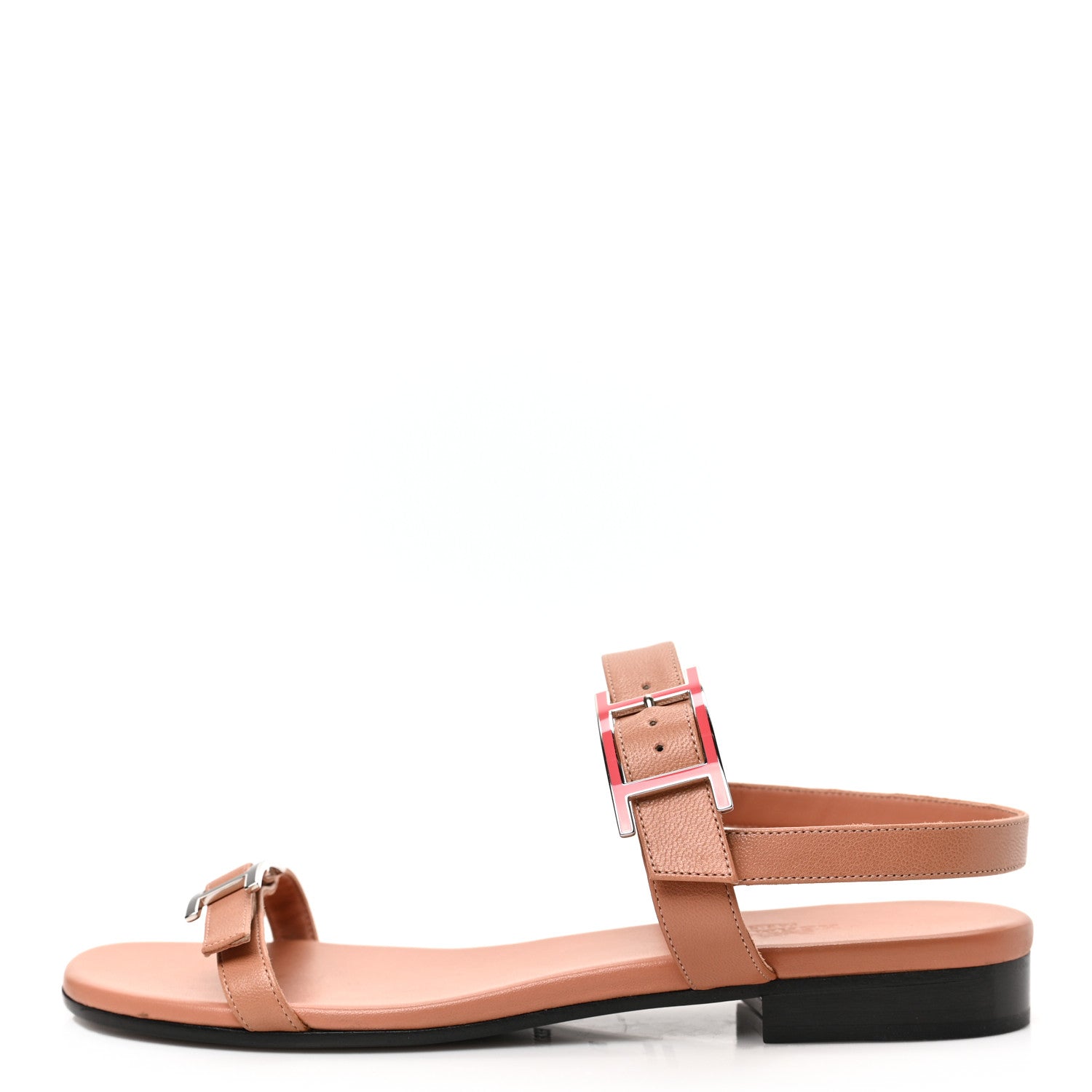 Hermes Calfskin Cristal Sandals 36.5 Rose Aube 1 of 8