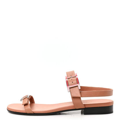Hermes Calfskin Cristal Sandals 36.5 Rose Aube 1 of 8