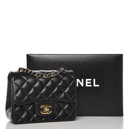 Chanel Lambskin Quilted Mini Square Flap Black 11 of 11
