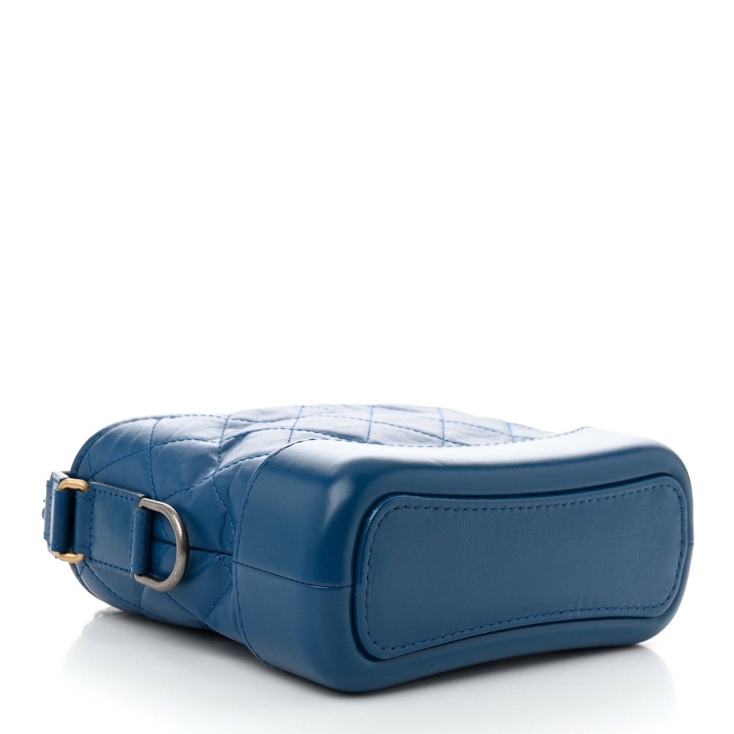 Chanel Aged Calfskin Quilted Small Gabrielle Hobo Blue 4 of 11