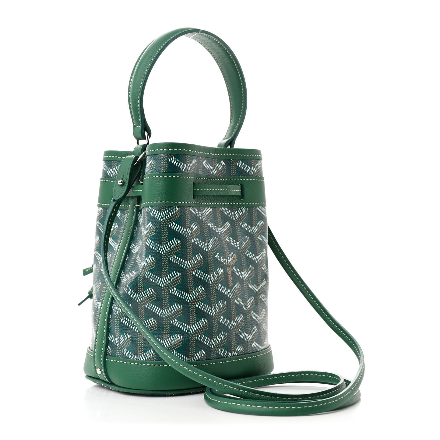 Goyardine Petit Flot Mini Bucket Bag Green