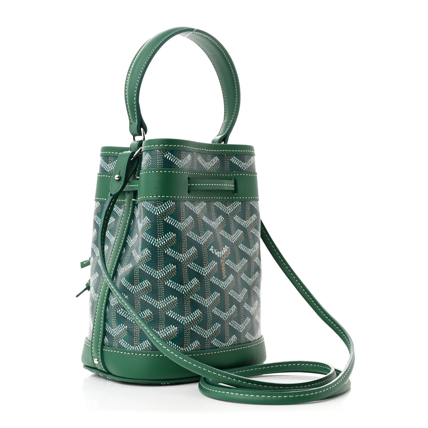 Goyard Goyardine Petit Flot Mini Bucket Bag Green 3 of 10