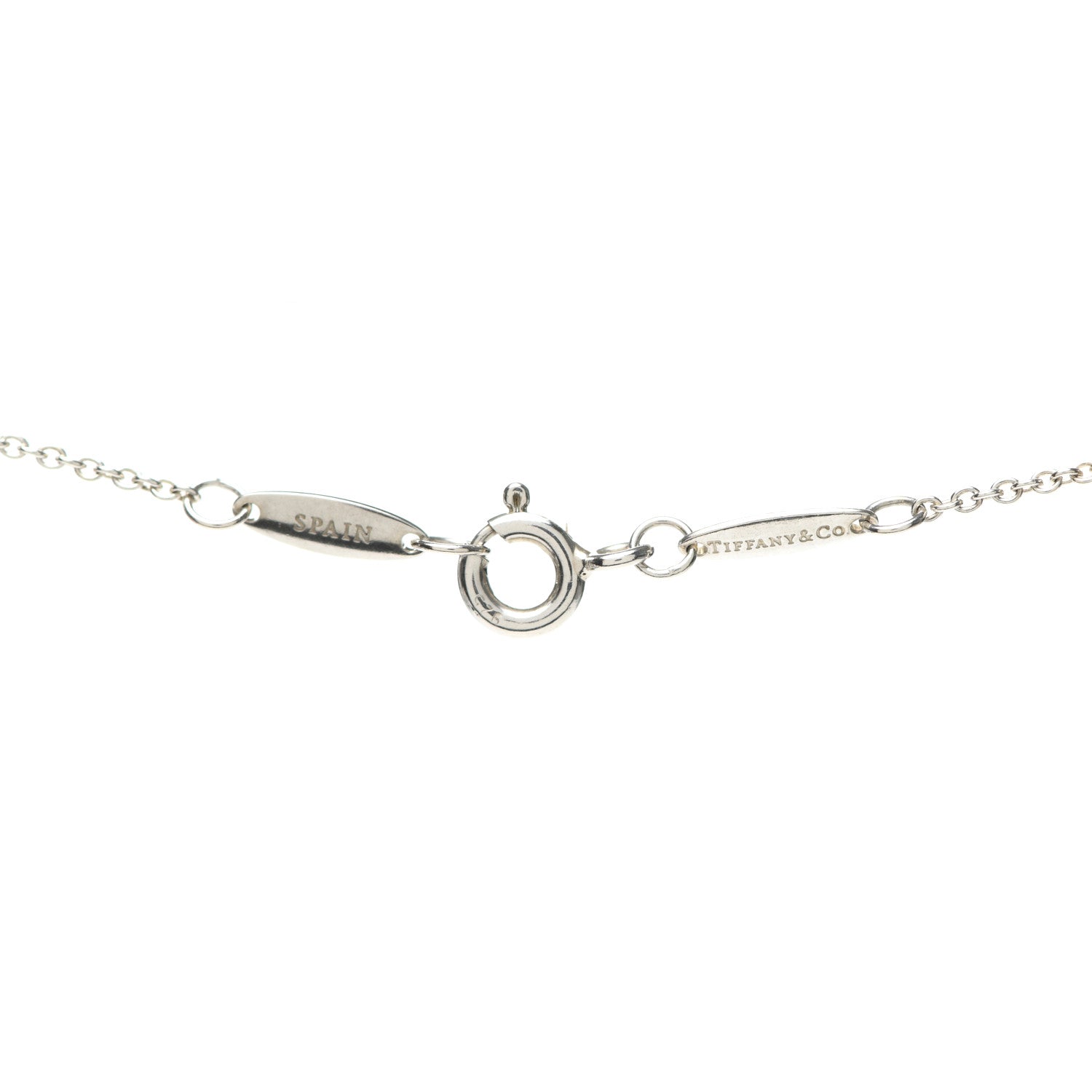 Tiffany Sterling Silver Diamond .05ct Elsa Peretti Diamonds by the Yard Pendant Necklace 4 of 6