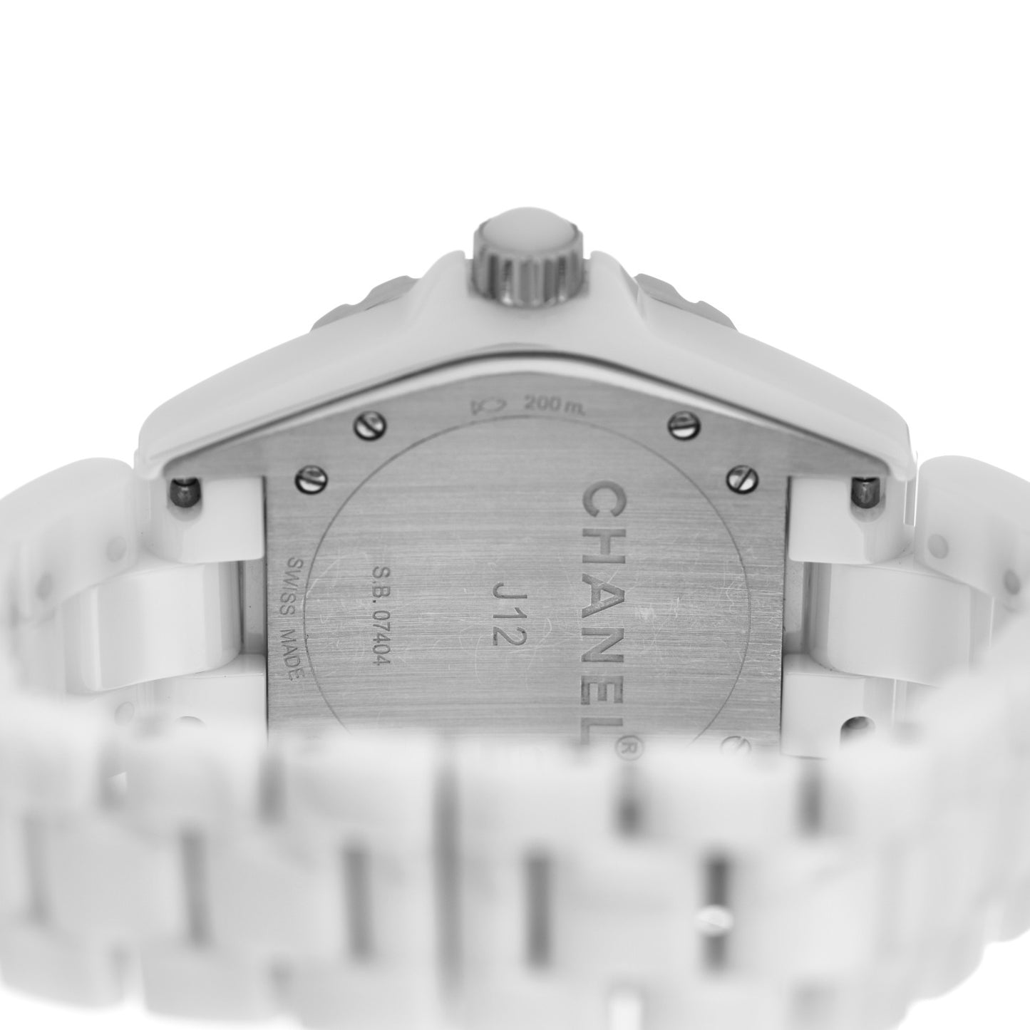 Stainless Steel Ceramic Diamond Bezel 38mm J12 Quartz Watch White