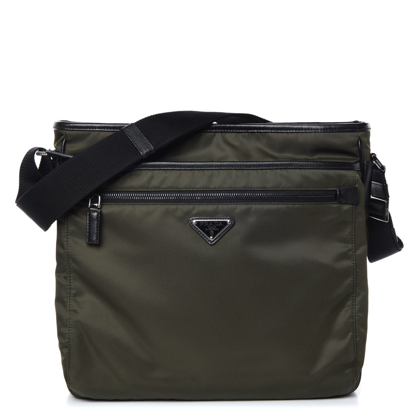 Tessuto Nylon Flat Messenger Bag Militare