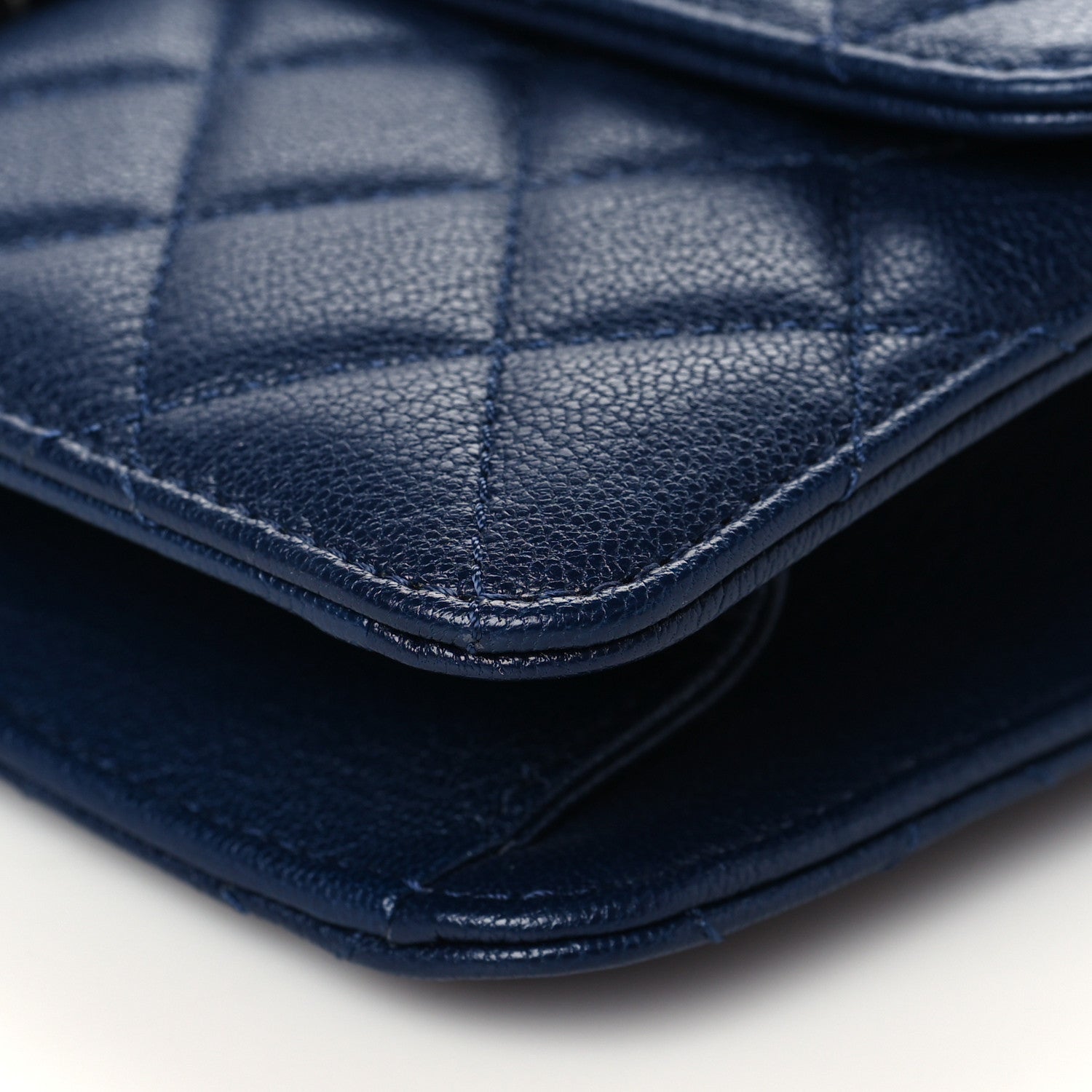 Chanel Goatskin Quilted Small CC University Top Handle Flap Blue 10 of 10