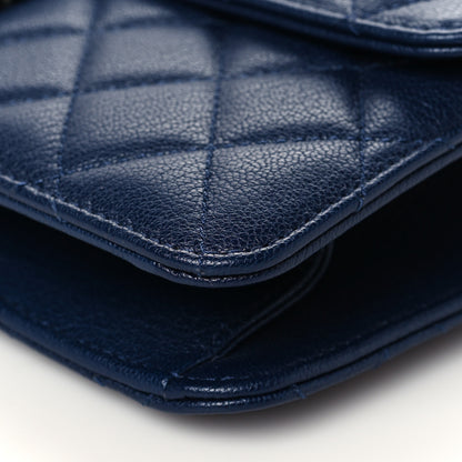 Chanel Goatskin Quilted Small CC University Top Handle Flap Blue 10 of 10