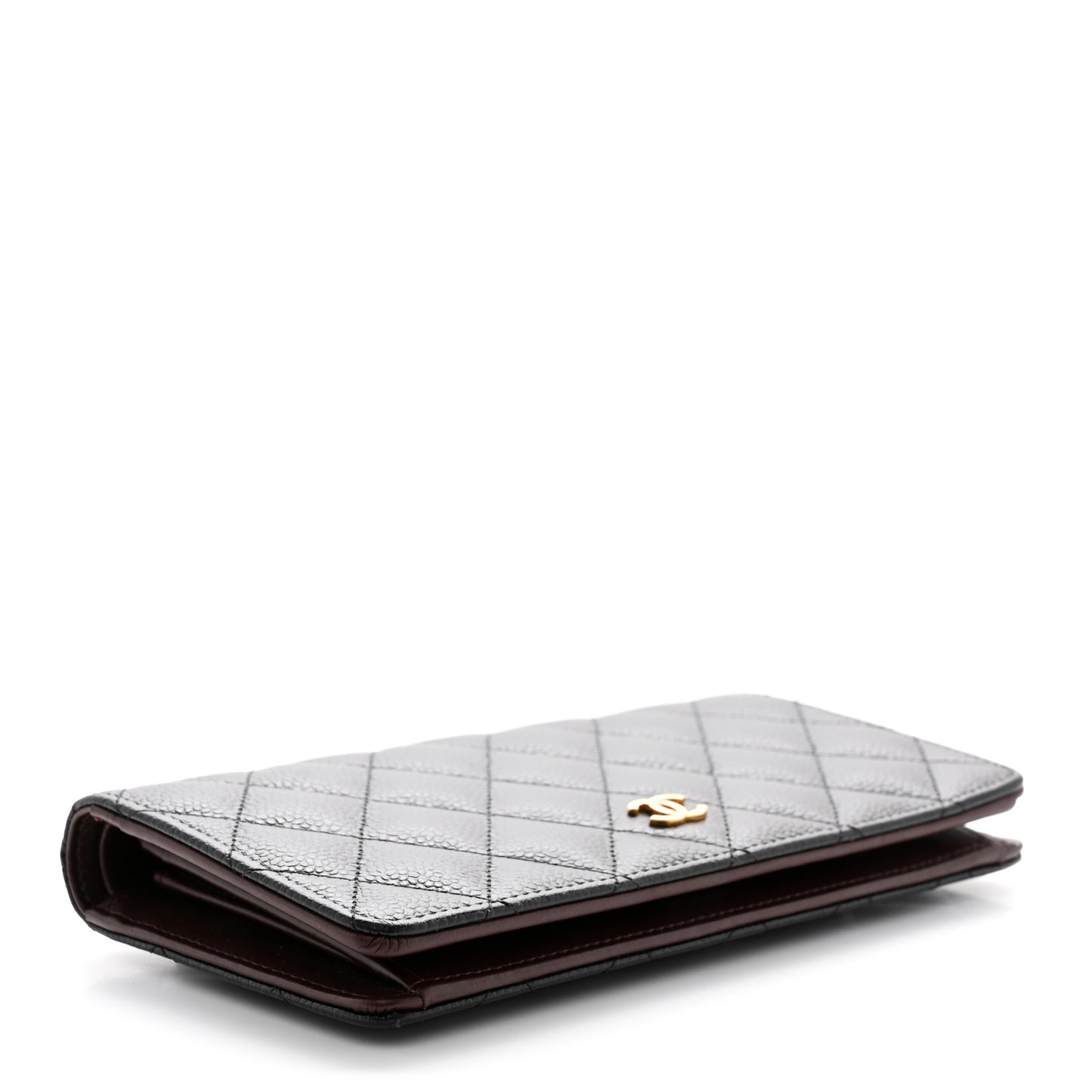 Caviar Quilted Yen Wallet Black