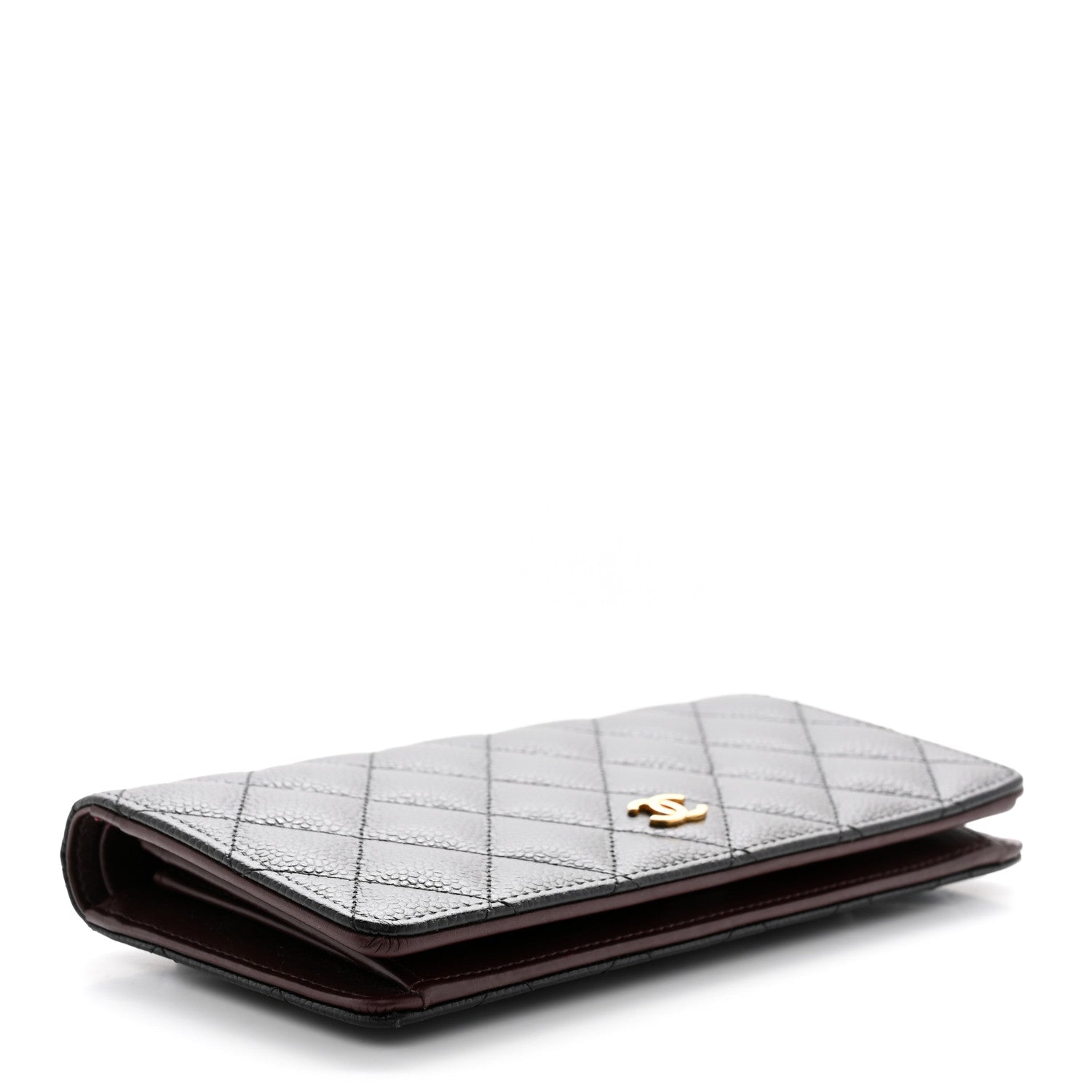 Chanel Caviar Quilted Yen Wallet Black 4 of 10