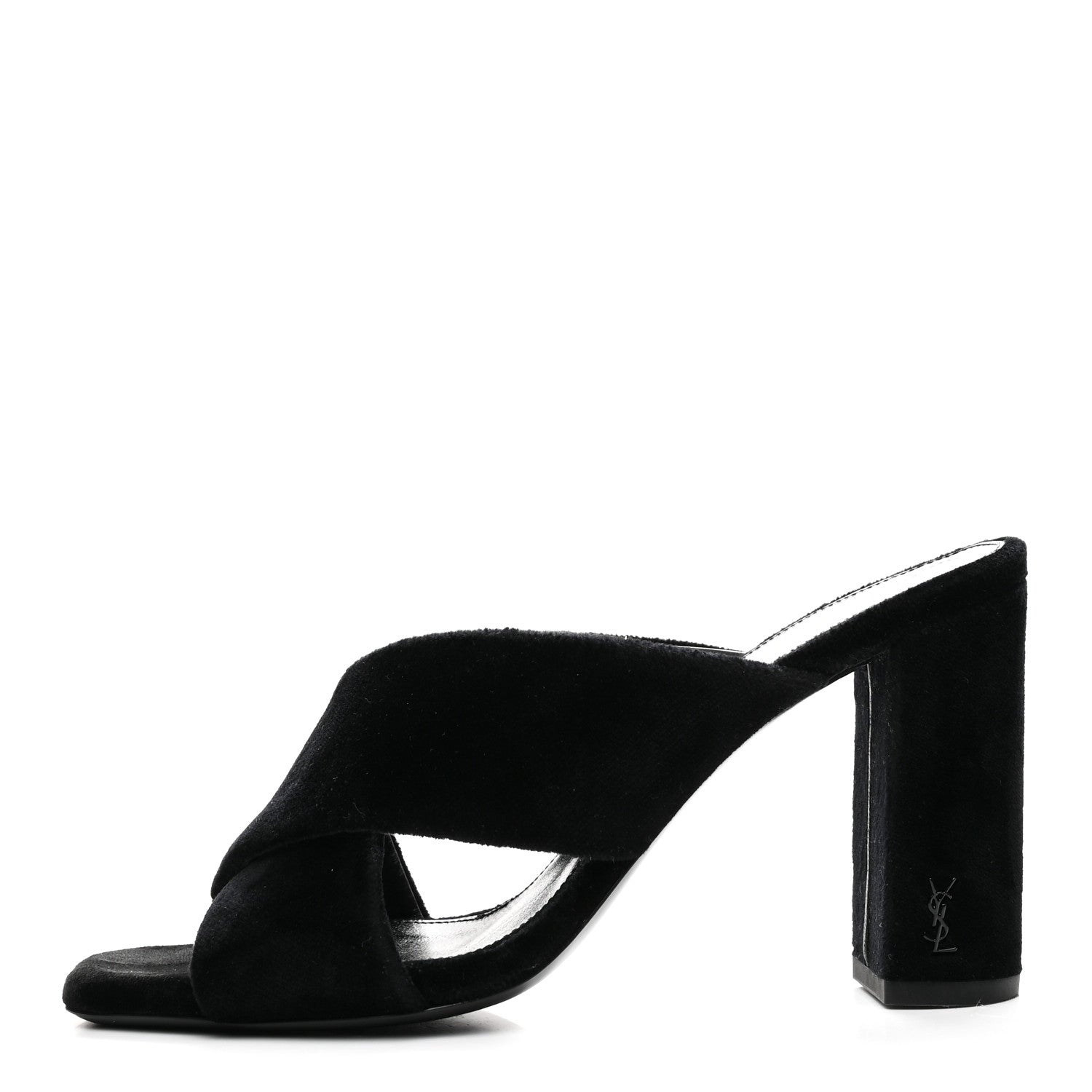 Saint Laurent Velvet LouLou Mules 36 Black 1 of 9