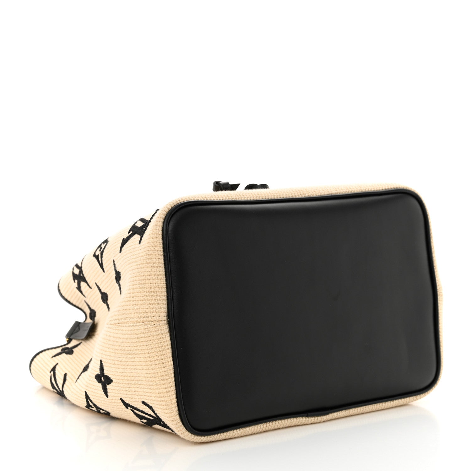 Louis Vuitton Cotton Monogram Embroidered Neonoe MM Beige Black 4 of 11
