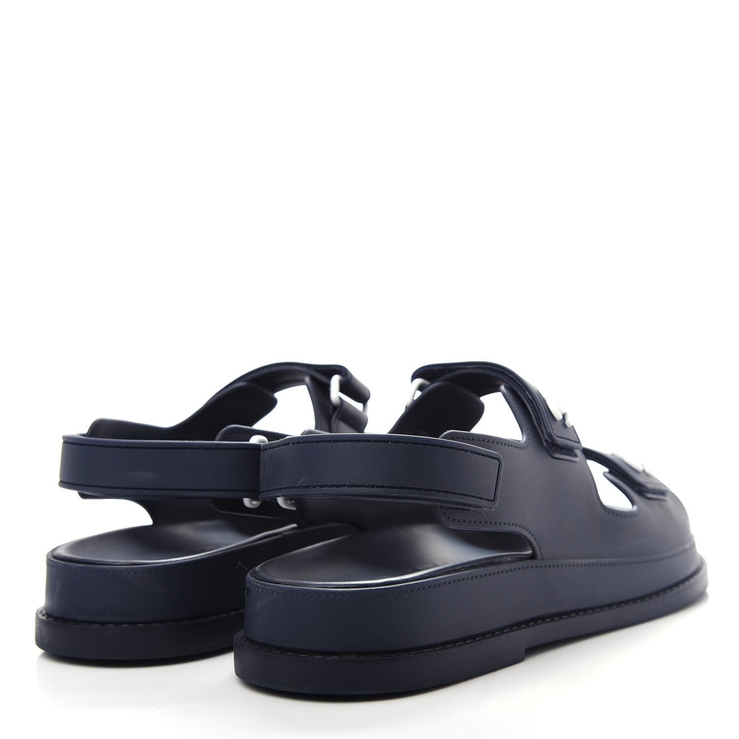 Chanel Rubber CC Dad Sandals 39 Navy 4 of 11