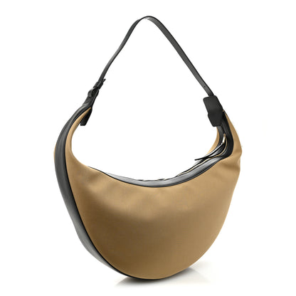 Khaite Canvas Calfskin August Hobo Beige 3 of 9