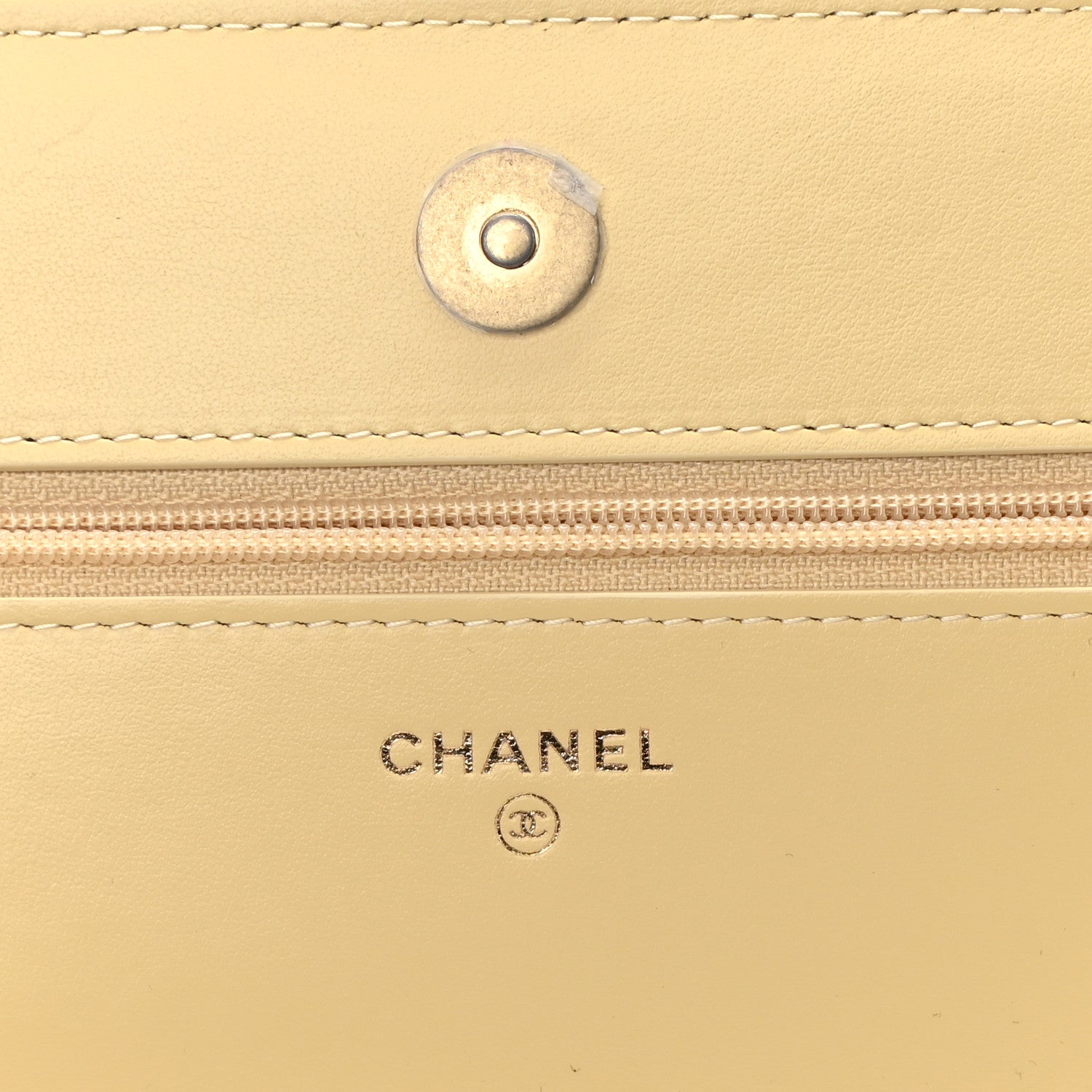 Chanel Wool Tweed Quilted Chanel 19 Wallet On Chain WOC Yellow 6 of 11