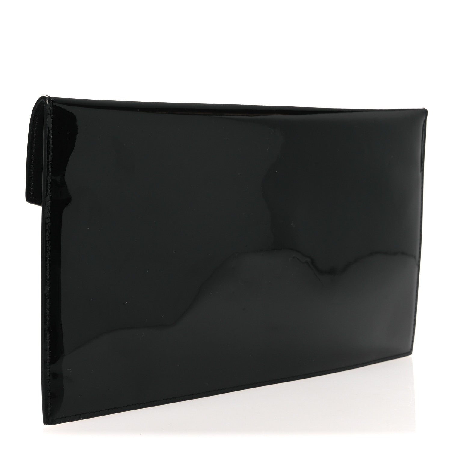 Saint Laurent Patent Calfskin Monogram Uptown Clutch Black 3 of 7