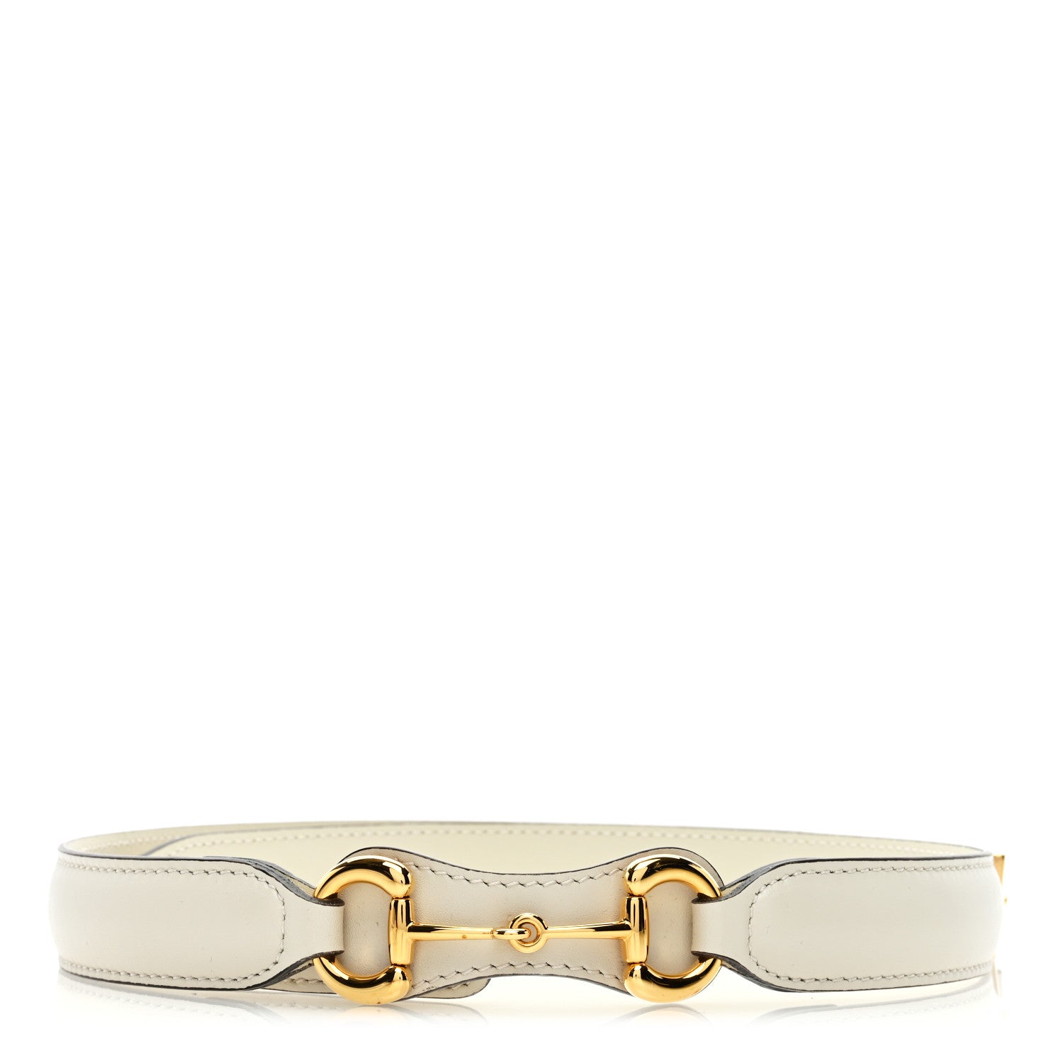 Gucci Efesto Leather Womens Horsebit 15/23mm Belt 85 34 Mystic White 1 of 4