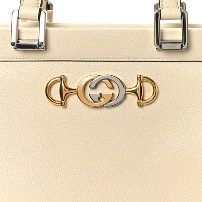 Gucci Grainy Calfskin Medium Zumi Top Handle Bag Mystic White 8 of 10