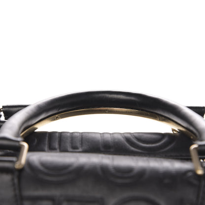 Louis Vuitton Calfskin Embossed Speedy Cube 30 Black 9 of 16