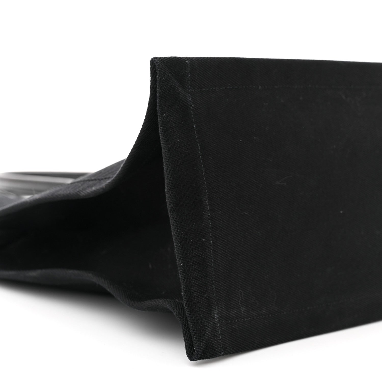 Saint Laurent Linen Calfskin Rive Gauche Tote Black 9 of 13