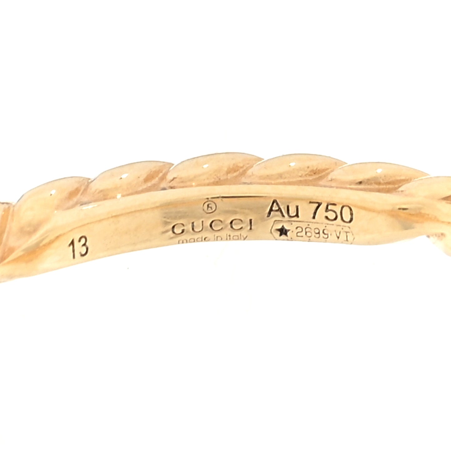 18K Yellow Gold Diamond Butterfly Ring 53 6.25