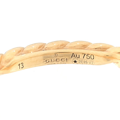 Gucci 18K Yellow Gold Diamond Butterfly Ring 53 6.25 4 of 4