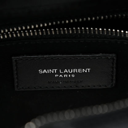 Saint Laurent Calfskin Y Quilted Monogram Small Loulou Bowling Bag Black 6 of 12