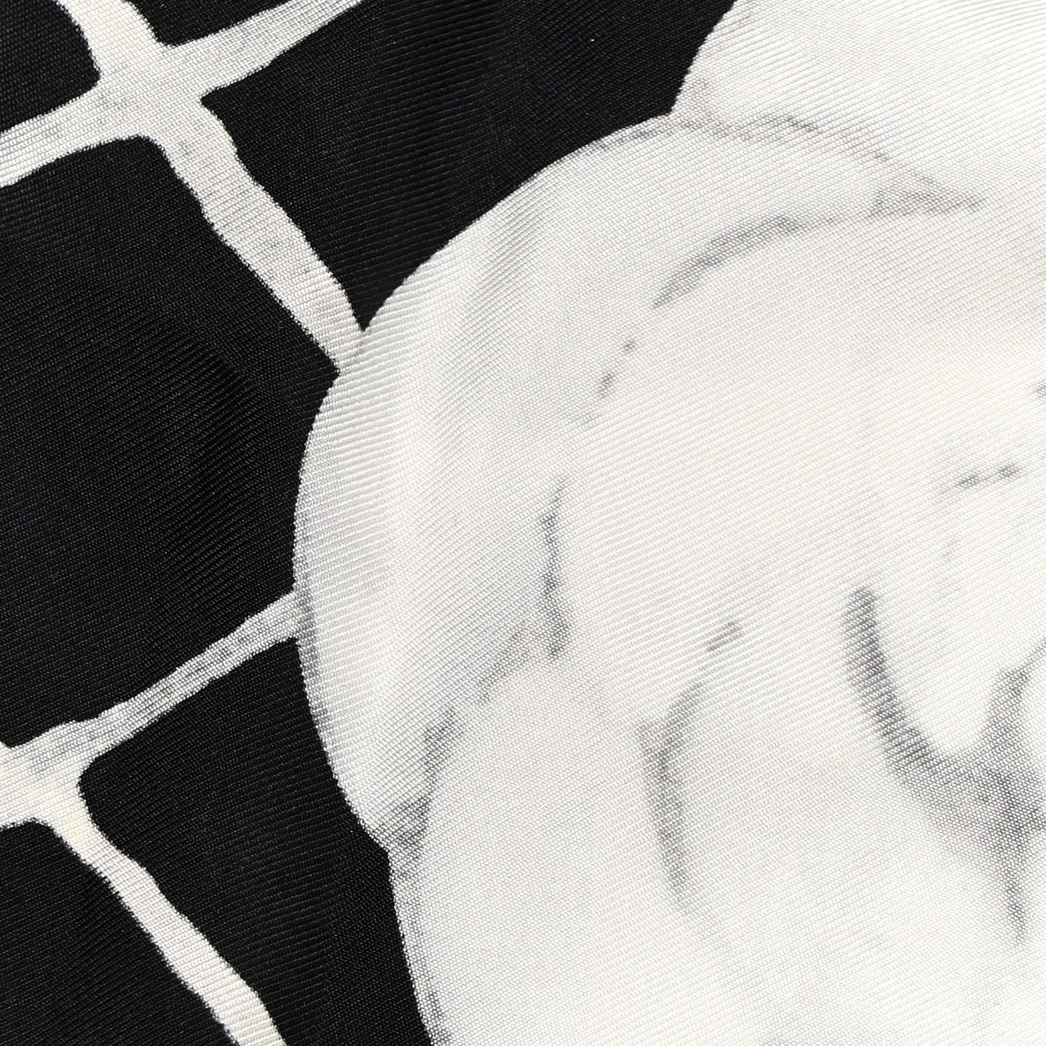 Chanel Silk Camellia CC Square Scarf Black 7 of 10