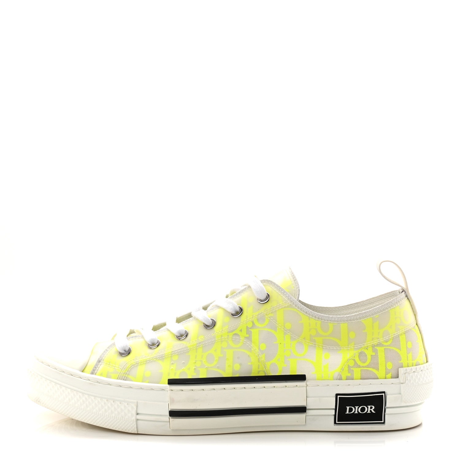 Christian Dior Technical Canvas Oblique Mens B23 Low Top Sneaker 43 Yellow 1 of 10