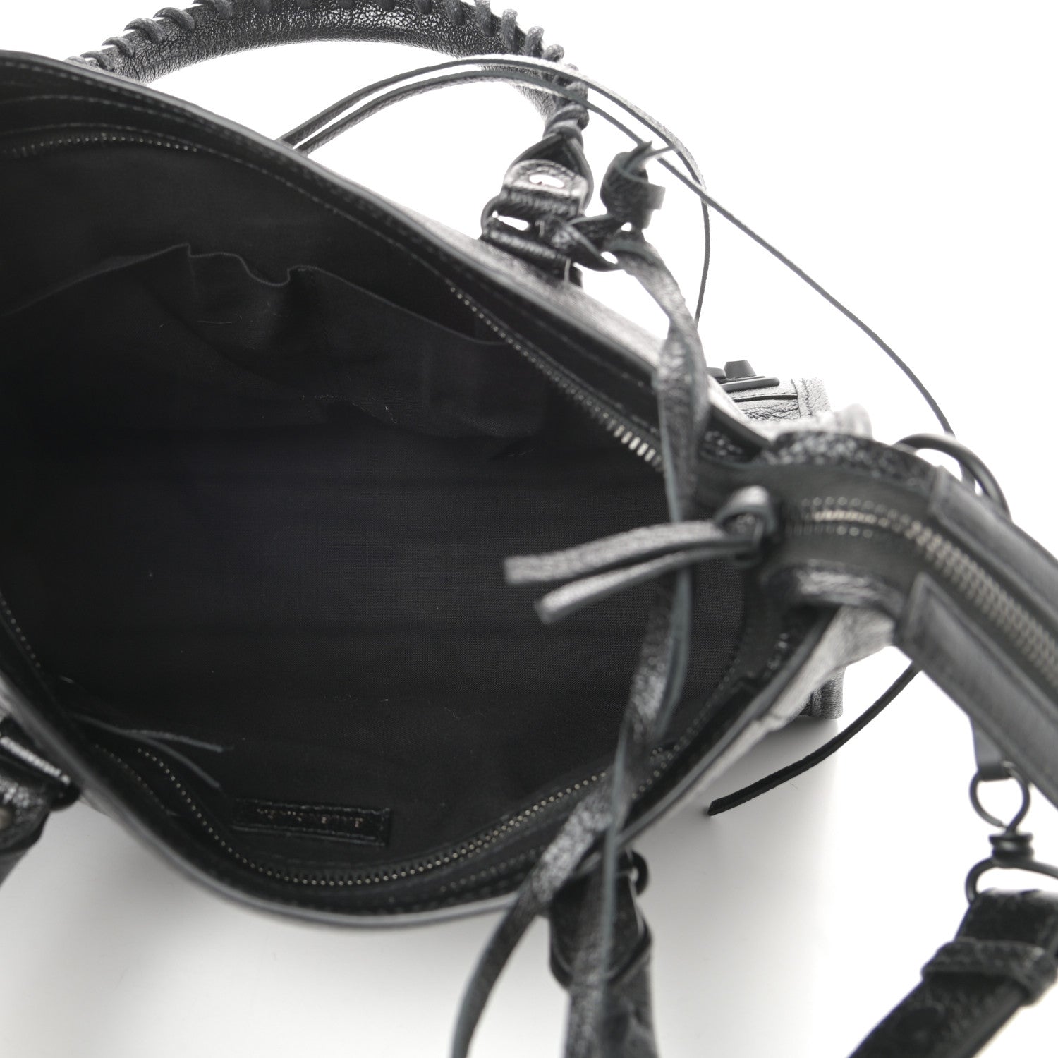 Balenciaga Chevre Black Metallic Edge Hardware S City Black 5 of 11